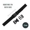 Buckles Wide Webbing Straps in Black Hard Plastic Buckle Click