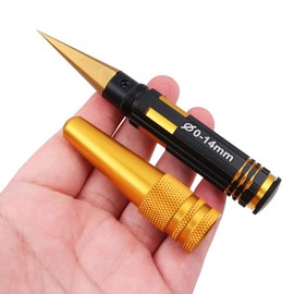 WANGCL Titanium Coated RC Hole Punch, Body Shell Hole Opener, Expandable Reamer 0-14mm with Scale for RC Car Crawler Monster Trucks