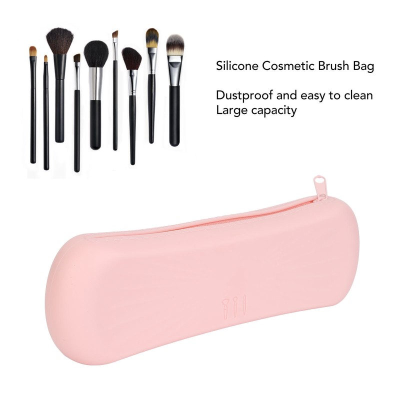 Silicone Makeup Brush Holder Multipurpose Large Capacity Dustproof Portable Travel