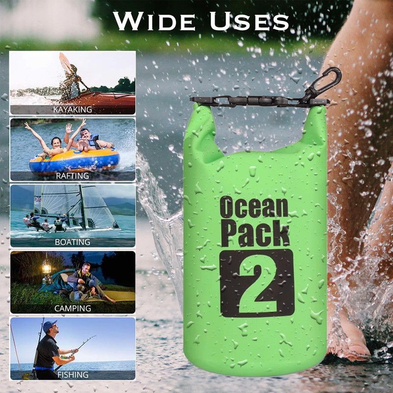 MORAINJAY 2024 New Dry Bag Waterproof Bag, 2L/5L/10L/15L/20L/30L Waterproof Pack