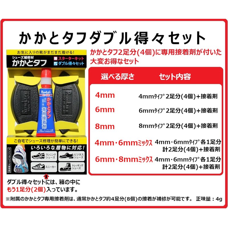 Run Life Heel Tough Double Set (0.2 inch / 8