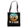 He Is Risen Sun Resurrection Easter Christian T-Shirt Tote Bag