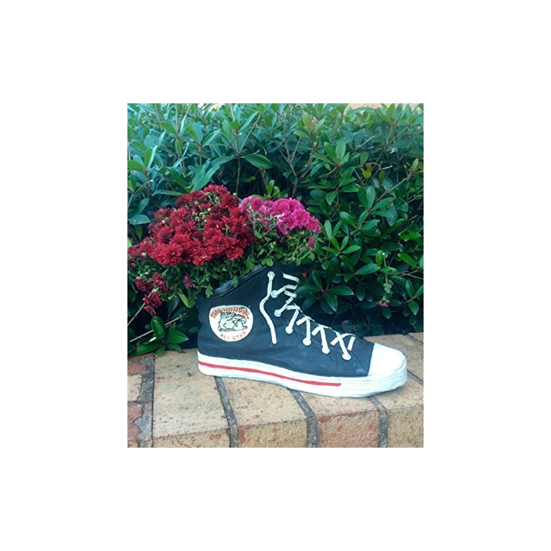 HomeStyles Medium 40011 Black High Top Sneaker Shoe Planter Statue