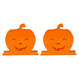2pcs Cute Pumpkin Napkin Holder Durable Iron Paper Napkin Holder Hollow Decorative Tissue Dispenser for Hotel Restaurant