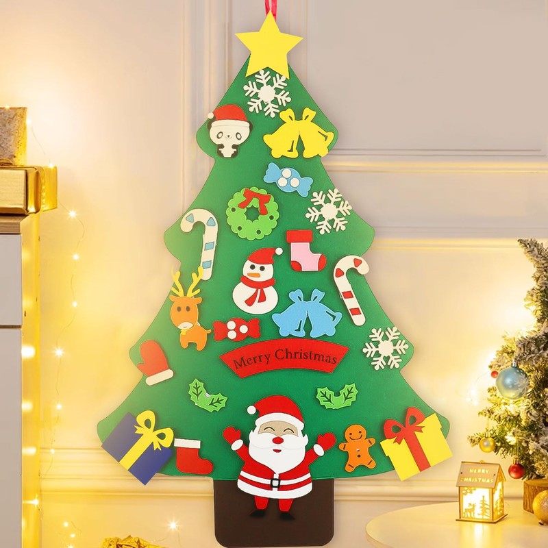 Felt Christmas Tree, 100 cm High Felt Christmas Tree Set