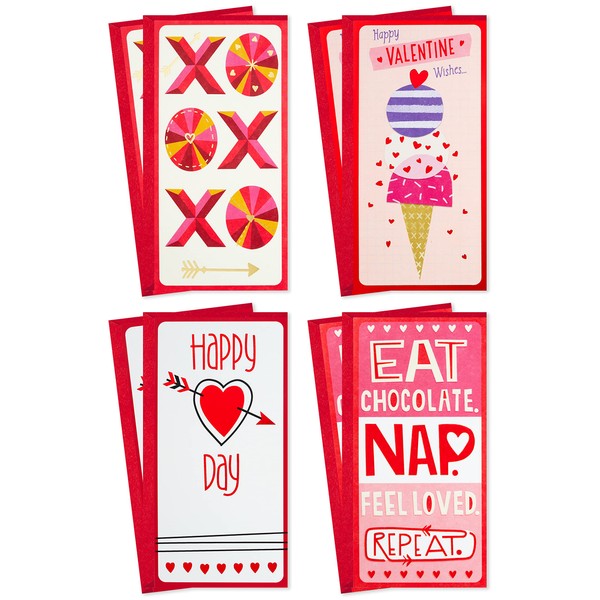 Hallmark Valentines Day Cards Assortment, XOXO (8 Valentine's Day Cards with Envelopes)
