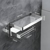 SEIRHOO Toilet Paper Holder with Shelf, Stainless Steel Thickened Wall