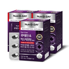 Nutri D Day Eye Care Lutein & Astaxanthin 206 3 Boxes 90 Capsules / 뉴트리디데이 아이케어 루테인&아스타잔틴206 3박스 90캡슐