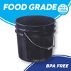 Hudson Exchange Premium 3.5 Gallon Bucket with Lid, HDPE, Black,