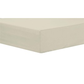 Olivia Rocco Easy Care Fitted Sheet Poly Cotton Bed Sheets, King Cream