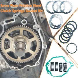 JINFANNIBI Clutch Friction Steel Plates Springs & Gasket Kit for Yamaha XT225 TTR225 TTR230