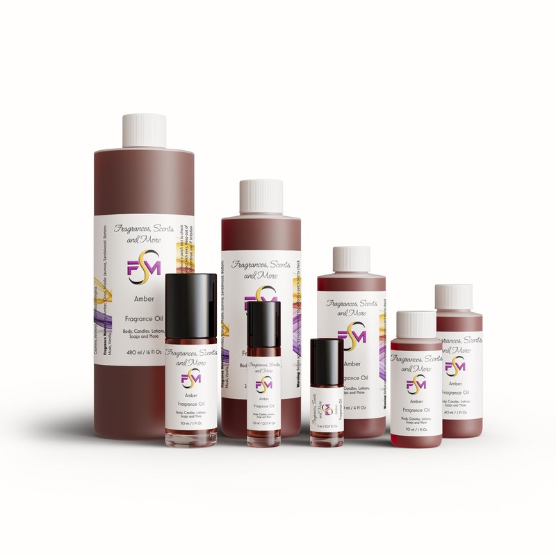 Amber Fragrance Oil - 1 Fl Oz Glass Roll On