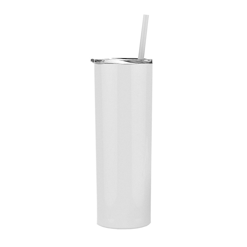 Maars 20 oz. Skinny Steel, Double Wall Stainless Tumbler (White,