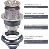 Oakland 3-1/2 Inch Sink Drain Assembly Kit, Removable Deep Sink