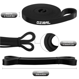 Resistance Bands, Assisted Pull up Bands for Women and Men Portable Versatile Exercise Bands, Premium Natural Latex Durable Band for Body Stretching Powerlifting Training Yoga and Pilates - Black (25-65 lbs)