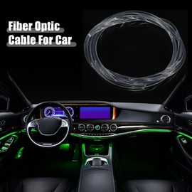 X AUTOHAUX 5mm 0.2" 2m 6.56ft Universal PMMA Plastic Optic Fiber Side Glow Cable Fiber Optic Cable for Car Clear - Pack of 1