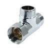 PHITUODA G1/2" 3 Way Diverter Valve, Solid Brass Tee Adapter