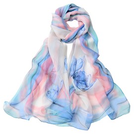 FAIRYGATE Womens Scarves Lightweight Silk Scarf for Women UK Hijab for Ladies Chiffon Scarfs Long Soft Hijabs Shawl A5006