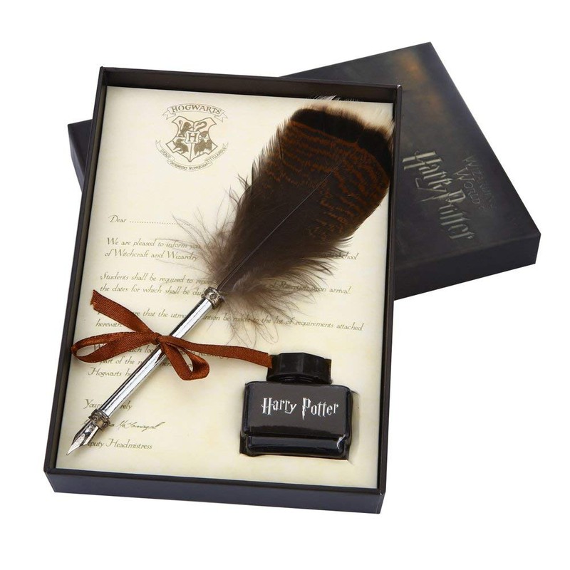 Calligraphy Feather Pen Set Writing Quill Pen with Ink, Vintage