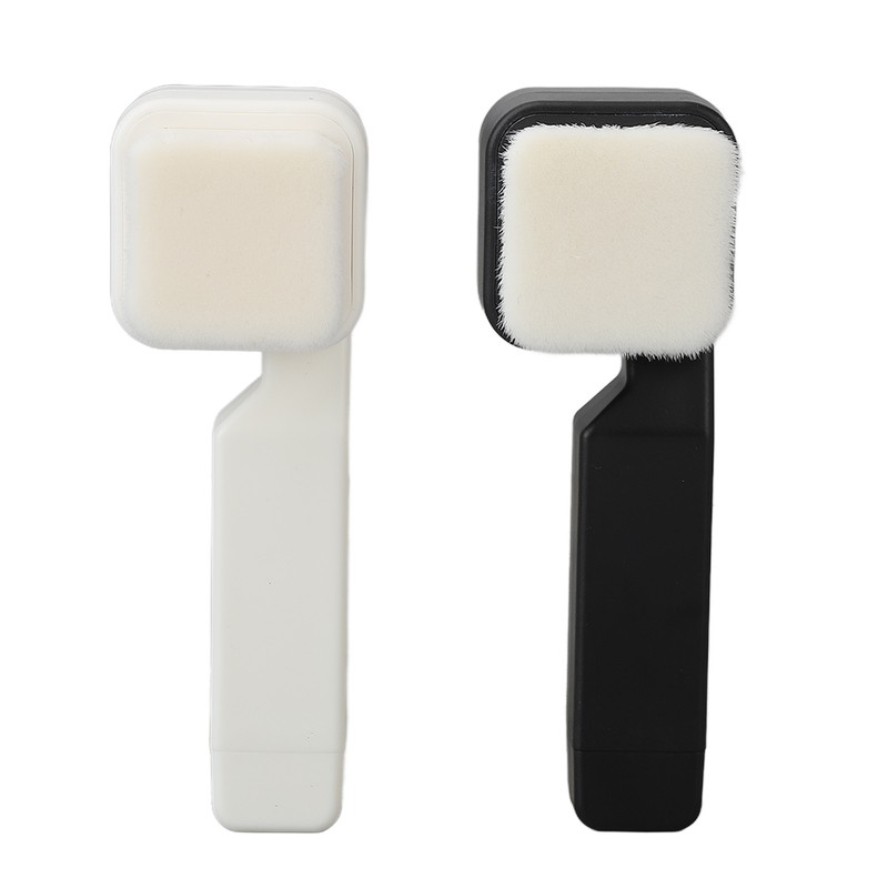 2Pcs Facial Cleansing Brush Effective Soft Black White Square Face