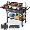 Raynesys Outdoor Grill Table, Blackstone Griddle Stand, 440lbs Folding Grill
