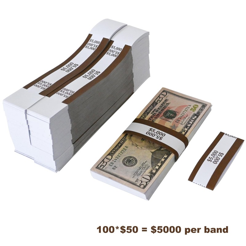 L LIKED Money Band Bundles Self Sealing Currency Straps for