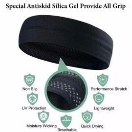 Unbranded 3PCS Men Women Stretch Sports Headband Stretch Yoga Gym Hair Band Wrap Sweatband