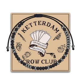 KUIYAI No Mourners No Funerals Morse Code Bracelet for Book Lover, Katterdam Gift, Six Cows Gift