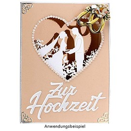 Ideen mit Herz 3D Deluxe Wedding Stickers - Assorted Wedding Designs - Raised Stickers Sheet Size 21 x 30 cm (White)