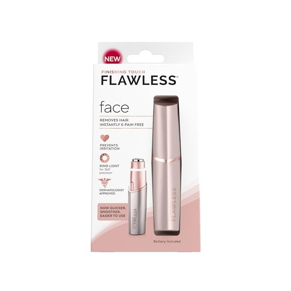 Finishing Touch Flawless Facial Hair Remover for Women, Rose Gold