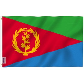 Anley Fly Breeze 3x5 Feet Eritrea Flag - Vivid Color and Fade Proof - Canvas Header and Double Stitched - Eritrean Flags Polyester with Brass Grommets 3 X 5 Ft