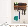 Petyoung Mail Key Holder, Rustic Wooden Key Hangers, Wall Mount