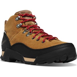 Danner Panorama 6” Waterproof Hiking Boots for Women with Rich Suede Upper, Breathable Dry Barrier, Comfort Footbed, and Traction Outsole, Brown/Red - 10 M