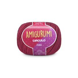 Circulo Amigurumi Yarn, 100% Mercerized Brazilian Virgin Cotton - Cotton Yarn for Crocheting and Knitting, Soft Yarn, Red Yarn Art - Sport Weight Yarn, 4.4 oz, 278 yds - Color 3951 - Viva Magenta