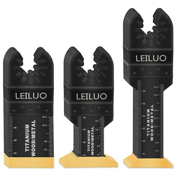 Titanium Multitool Blades Kits LEILUO 15 Pieces Oscillating Tool Blades