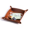 SANQIANWAN Leather Jewelry Valet Tray for Women and Man, Portable
