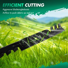 SCITOO 3 Pack 48" Deck Mower Blade Fits for Bad Boy 038-5350-00 038-5350-0050, for Bunton PC1255 PC2005 PL4055 PL4205 PL4855, for Hustler 795757, for John Deere AM104489