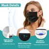Assacalynn Disposable Mask 4 Layer 2023 Black Mask with White