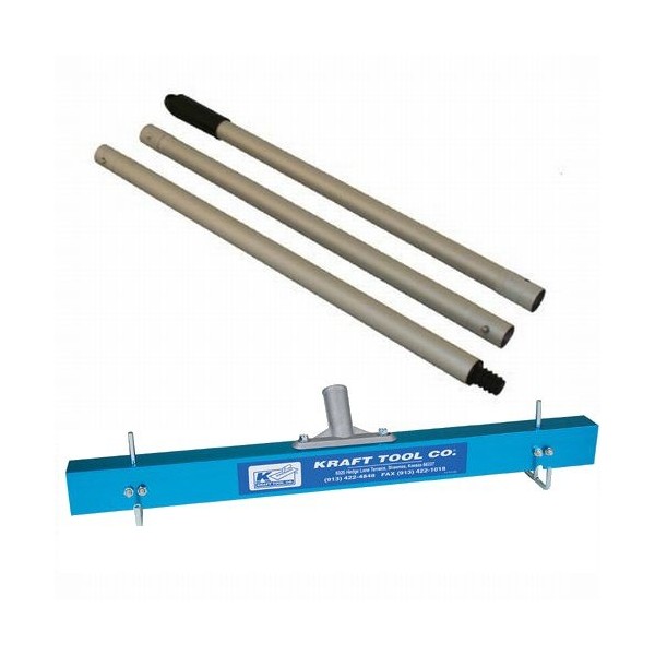 Kraft Tool CC975 24" Gauge Rake/Leveler w/3-piece Aluminum Handle