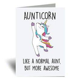 60 Second Makeover Limited Aunticorn Greeting Card Auntie Unicorn Aunt Aunty Funny Birthday Present