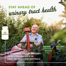 Swanson Cranberry - Supports Urinary Tract Health, Bladder Control, and Promotes Healthy Kidney Function - Cranberry Supplement Made with 20:1 Cranberry Juice Concentrate - (180 Softgels)