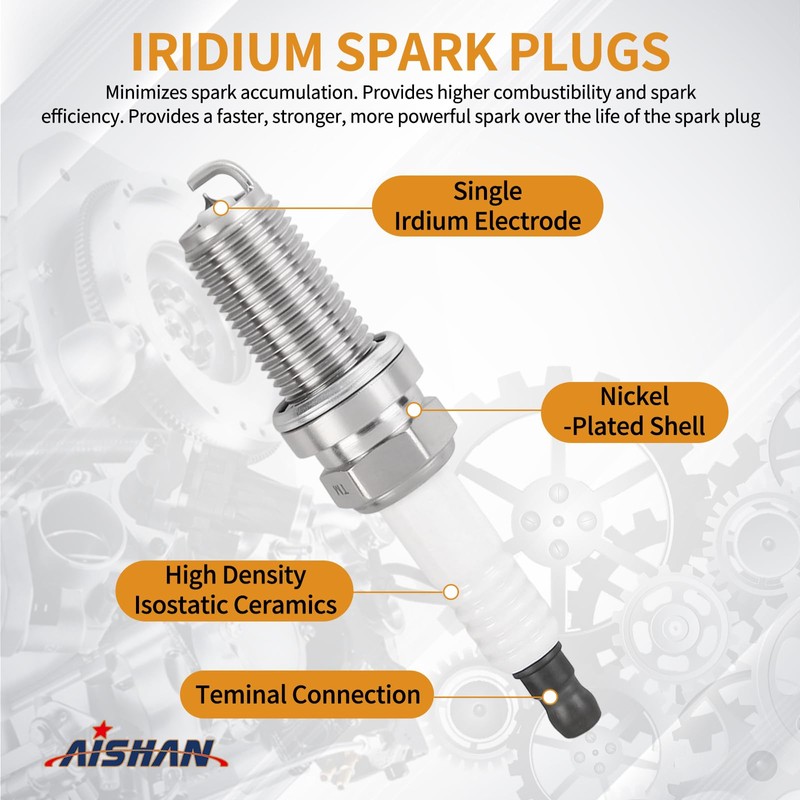 AISHAN Set of 4 Ignition Coil Pack and Iridium Spark