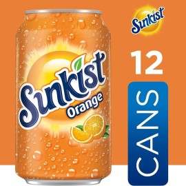 Sunkist Orange Soda 12 fl oz Cans – 12 Pack Refreshing Citrus Drink