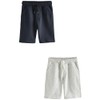 NEXT Basic Jersey Shorts Pack of 2, Navy/Charcoal, 7 years