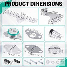 KAOLALI 16-Piece EGR Valve Deletion Kit for N47 N47S 2.0 Diesel Engines, EGR Cooling Replacement Deletion Compatible with E81 E87 E88 E82 E90 E91 E92 E93 E60 E61