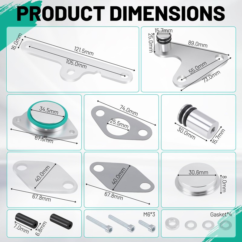 KAOLALI 16-Piece EGR Valve Deletion Kit for N47 N47S 2.0