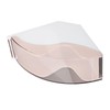 Fan Shape Storage Box with Dustproof Cover Compact Acrylic Filter