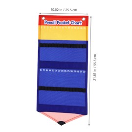 Levemolo Pencil Organizer Chart Wall Mountable Canvas Pocket for Classroom Home Office Slots for Colored Pencils Sleek Design for Space Optimization Easy to Clean