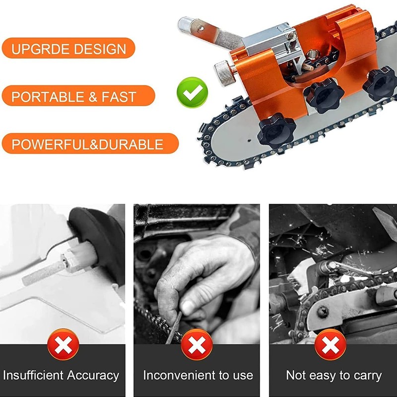 Chainsaw Chain Sharpening Jig,Tooth Sharpener Chainsaw Sharpener Kit Sharpening Set