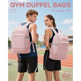 Gym Backpack for Women with Shoes Compartment & Wet Pocket Foldable Carry On Large Travel Laptop Backpack Waterproof Casual Daypack School Bag Sports Gym Bag for Swimming Yoga